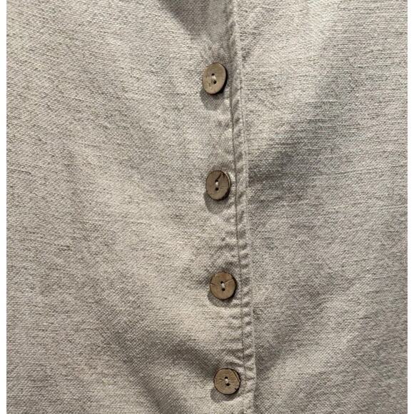 Miou Muse Women’s Size Small Button Front Tunic Top Linen Blend Minimalist Boho - Picture 5 of 9